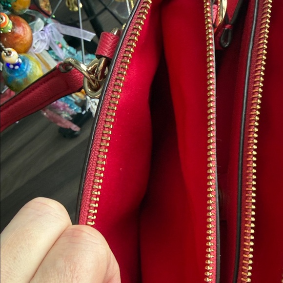 Coach Red Satchel Bag - Picture 10 of 14